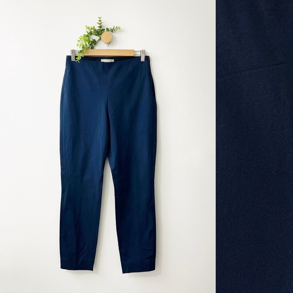 Everlane Navy Blue Side Zip Trouser Pants